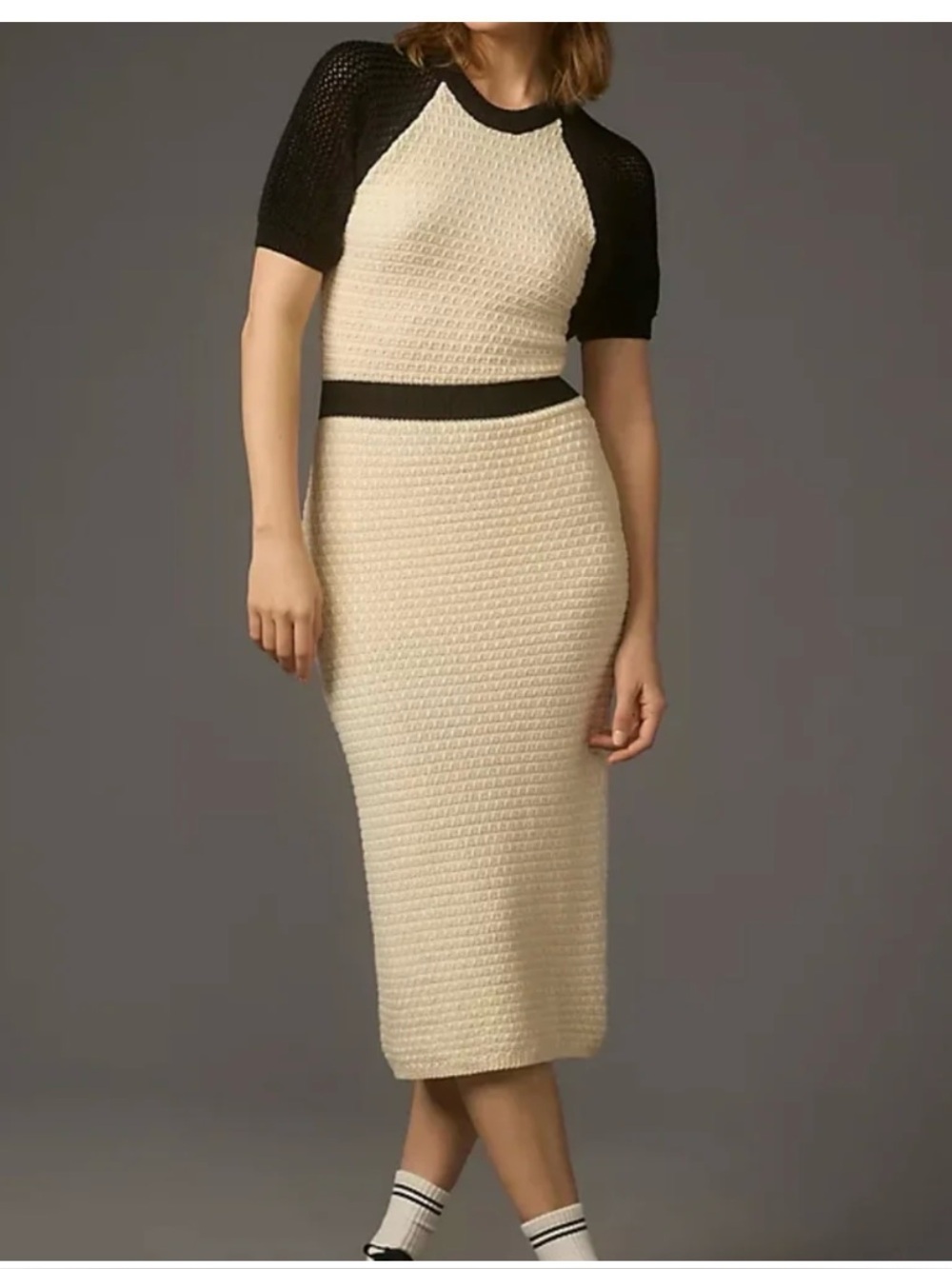 NWT Anthropologie Daily Practice Two Tone Knit Dress